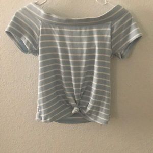 ME TO WE OFF THE SHOULDER SHIRT